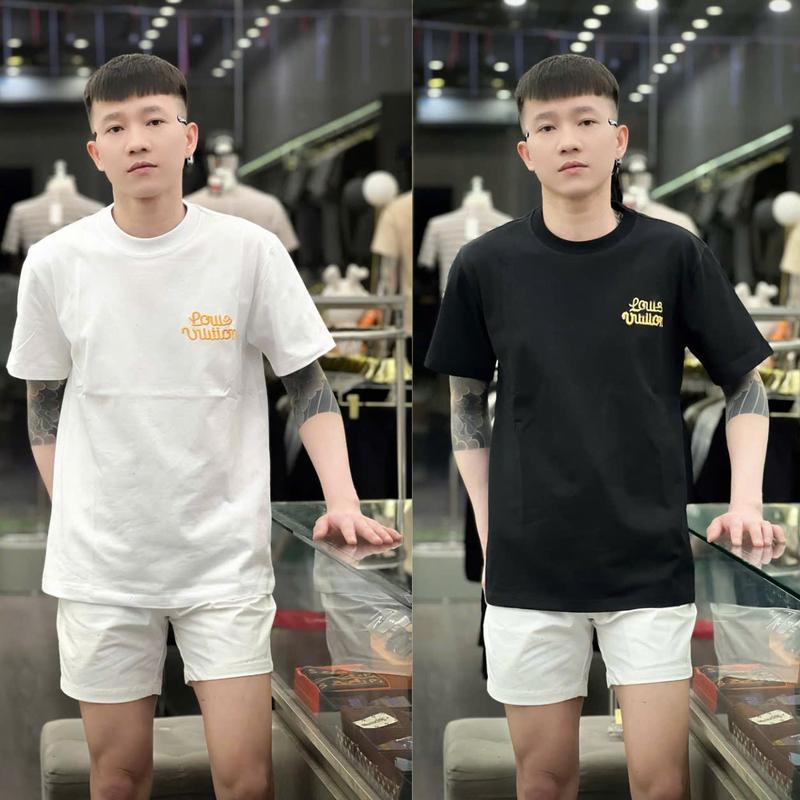 Áo thun nam thêu họa tiết lờ vê,  thêu sau lưng áo, mẫu áo trẻ trung thời trang trang boy phố hiện đại