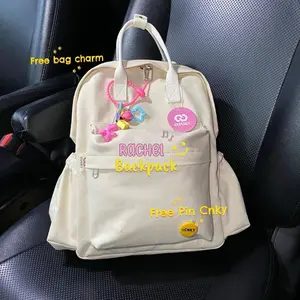 Rachel Backpack Ransel - Cuniky - Ransel Wanita - Tas Wanita - Ransel Pria RS4- Free Bag Charm Canvas