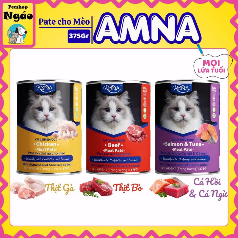 Pate Chó Amna - Lon 375g, Với 85% Thịt Bổ Sung Viamin, Omega-3, Phù Hợp Mọi Lứa…
