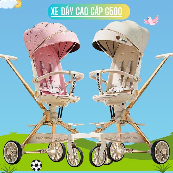 Xe đẩy cao cấp G500-1 dành cho bé từ sơ sinh, gấp gọn, đảo chiều, 3 tư thế,…