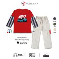 Gambar MAXIMO.CO Setelan Baju Kaos Anak 911 Car Salur Panjang dan Celana Chino Kargo Katun Panjang Warna Cream Usia 3-12 tahun Fashion Anak - Set 1, Setelan M ( 10-15 kg ) dari Maximo Clothing Store Kab. Bandung 3 Tokopedia