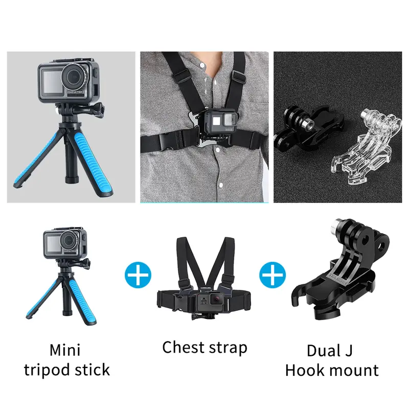 TELESIN Dual Extension J-Hook Mount Buckle for Action Camera 3