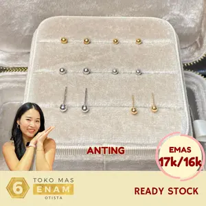 Anting Giwang Emas Pleniss Collection - Rosegold 17k / Whitegold 17k / Yellowgold 16k