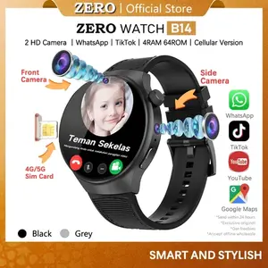 【COD】Zero Smartwatch B14 4G & 5G | Two Camera| Video Call | Sim card | GPS | Face ID | RAM 4 / 64GB | SIM CARD | Wifi | Jam Tangan Wanita smartwatch pria jam tangan Couple jam tangan pakai sim card