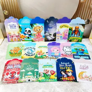 50pcs - 100pcs amplop lebaran motif kartun size 7*11cm