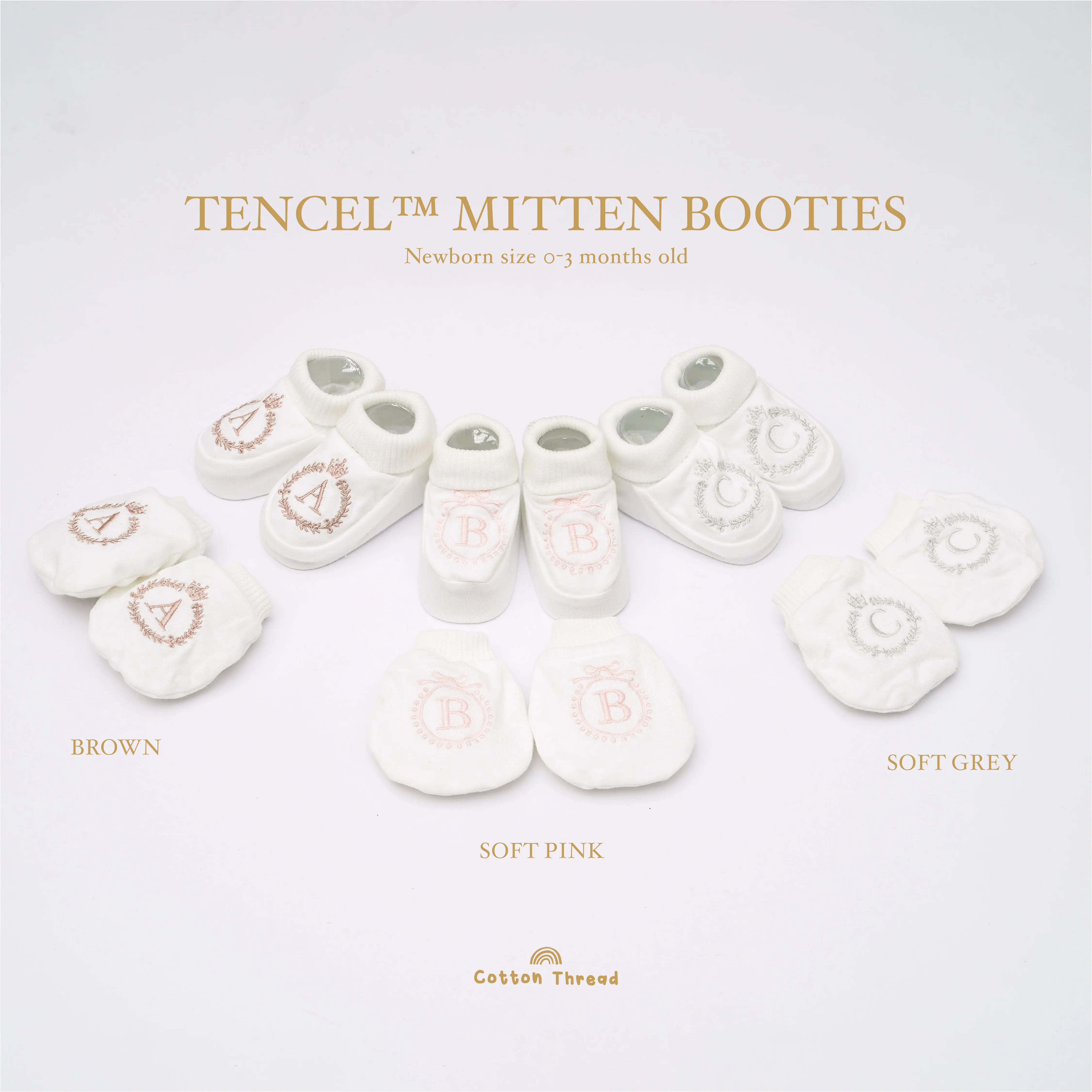 Baby Mitten & Booties TENCEL️ TM- Sarung tangan bayi - Cottonthread