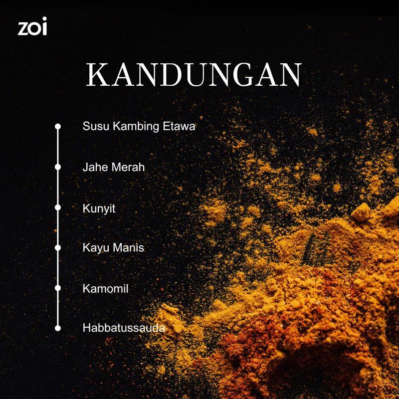 [2 BOX] ZOI GOLDEN MILK Susu Herbal Susu Sehat Susu Kambing, Jahe merah dan Kunyit - Susu Kambing Etawa 1