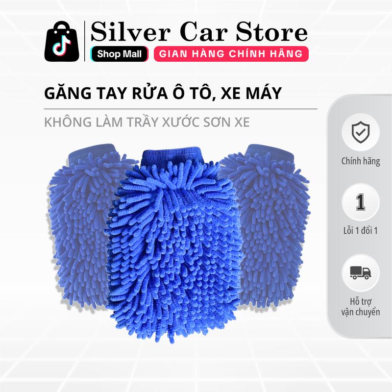 Combo 3 Găng Tay San Hô Rửa Xe Máy Rửa Xe Ô Tô Sợi Microfiber