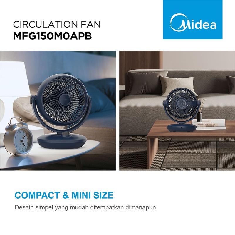 Kipas Midea  Meja / Table Circulation Fan MFG150M0APB - Mini Size 3