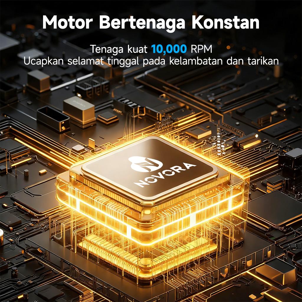 NOVORA Mini Shaver & Trimmer 2-in-1 Pemotong Jenggot dan Bulu Hidung Basah dan Kering, Daya Baterai 60 Hari, Garansi Satu Tahun