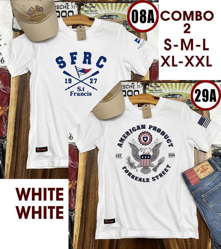 COMBO 2 ÁO TRẮNG ĐỦ SIZE - Áo thun Thái Lan Nam Nữ - Cotton - Thiết kế Form Regular Fit, phong cách Âu Mỹ cổ điển. Kiểu dáng phù hợp cho cả nam lẫn nữ.