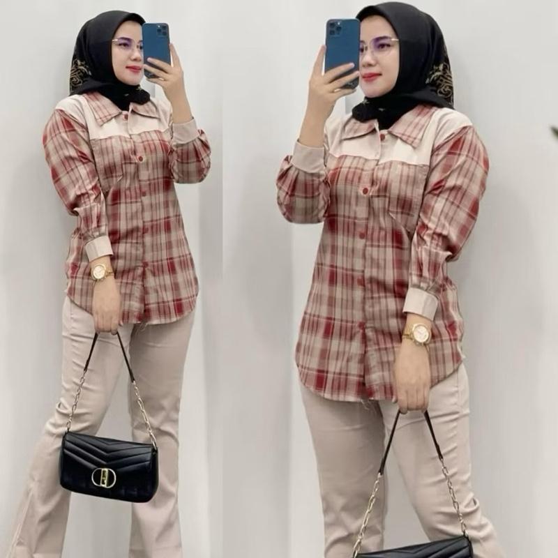 ready stock • SOFIA SET BY MARSELLA / FRANS / SANIYA / setelan kemeja katun + celana cutbray / set wanita kekinian