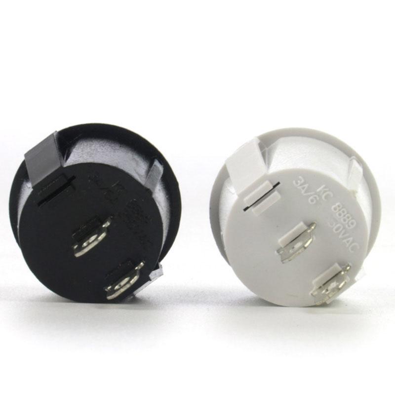 Product Introduction of 5pcs 2Pin Terminals ON/OFF Round Boat Rocker Switch LED 6A 250VAC 10A 125VAC Power Push Button Switch Black White  AN1A 5