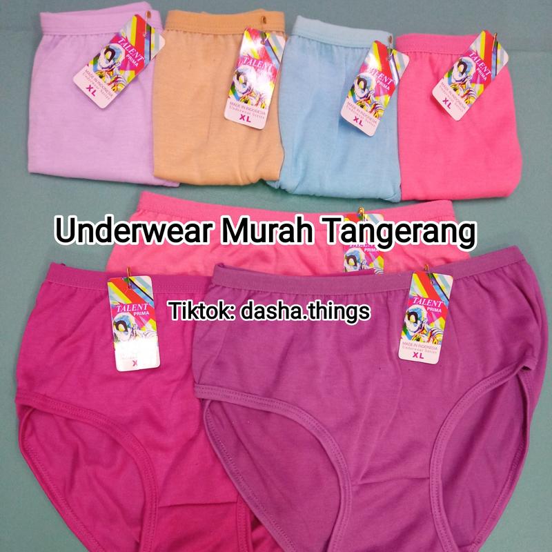 PROMO Celana Dalam Wanita ISI 3 PCS Motif Polos Premium Nyaman Stretch 2