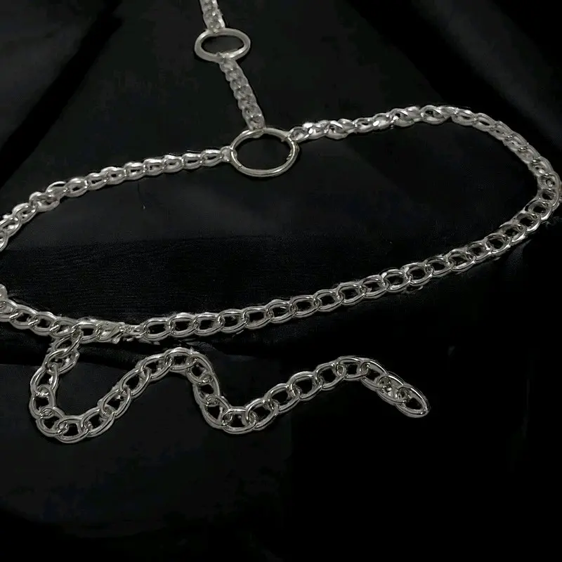 Judith Body Chain Belt Strap Harness Rantai Badan O Ring Harajuku Punk Alumunium Bodychain Pengait 3
