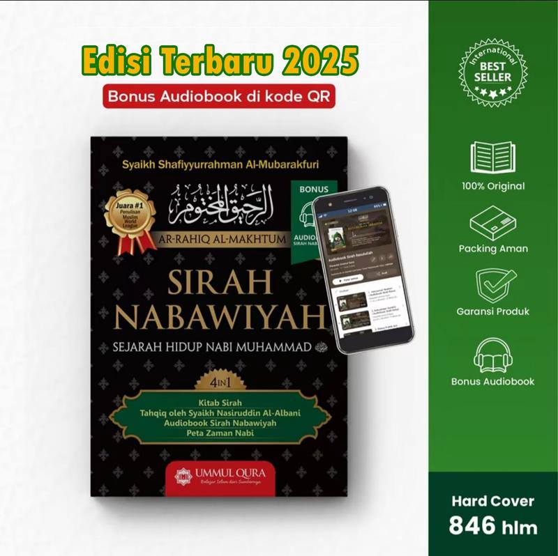 [ORIGINAL TERBARU 2025] Buku Sirah Nabawiyah HARD COVER : Sejarah Hidup Nabi Muhammad Bonus Scan Audiobook 1