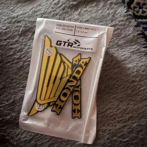 [COD] GTR Emblem Honda Wings 2 PCS Logo Timbul 3D Aksesoris Motor Emblem Honda Sayap