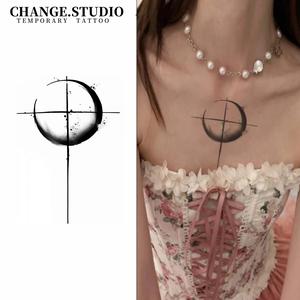 Hình Xăm Tạm Thời, Thiết Kế Chữ Thập Mặt Trăng, Lâu Trôi Trong 15 Ngày, Không Thấm Nước, Không Lo Bị Ma Sát, Kèm Miếng Dán Hình Xăm