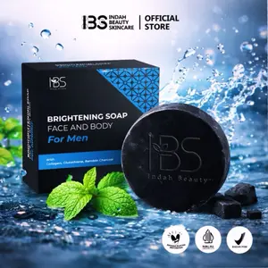 IBS Sabun Perawatan Muka Pria (Hitam 1pcs) Mengontrol Minyak Berlebihan Mencerahkan Wajah Kusam Meredakan Jerawat Pelembab Facial Wash Membersihkan