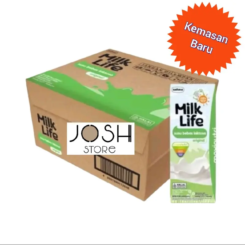 Milklife UHT Lactose Free Rasa Original 200 ml - Milk Life - Susu Anak Bebas Laktosa - Susu Sapi Segar - Fresh Milk - Karton / Dus Isi 24 pcs Minuman 0