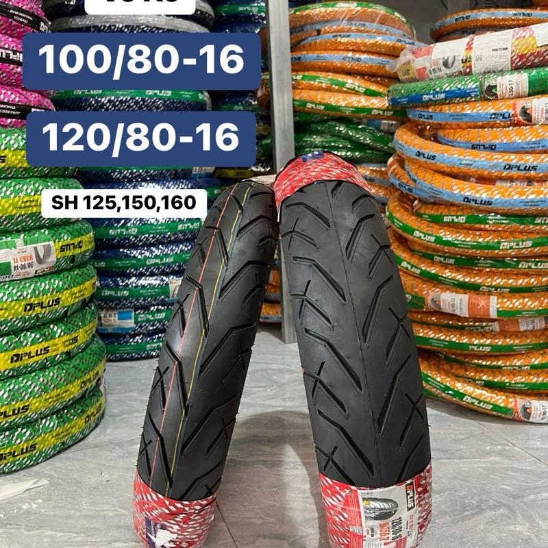 Cặp vỏ  Lốp xe  SH việt 125/150/160 (100/80-16 và 120/80-16) không săm CAO CẤP THƯƠNG HIỆU DPLUS Phụ Kiện Phụ Tùnng