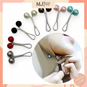 1PCS Tuspin Hijab Anti Slip Bros Pengait Jilbab Aksesoris Syal Selendang Muslim Klip Jilbab Non-slip Mewah Peniti Jilbab Mutiara Ala Turki