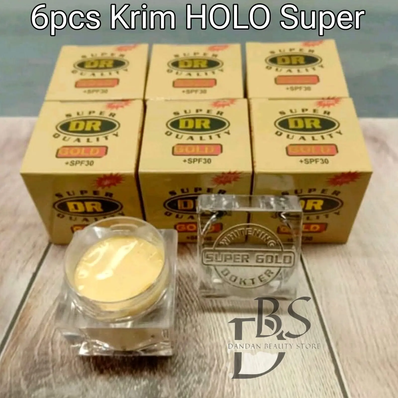 6pcs Cream Dokter Oriiginal Krim DR Gold Super +SPF30 Pelembab Siang Dan Malam Logo Timbul