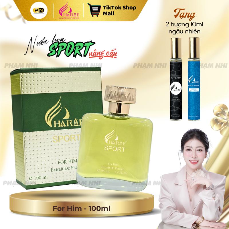  Nước Hoa SPORT 100ml  Tặng 2 chai 10ml ngẫu nhiên  - RUBY SPORT 50ml dành cho Nam Xịt Thơm Cosmetic  - H R V E 