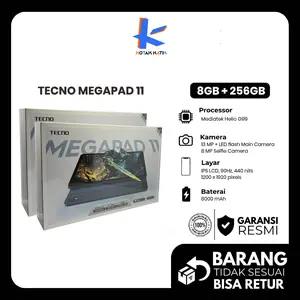 Tecno Megapad 11 8/128 Gb & 8/256 Gb Original Resmi