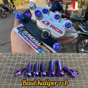 ￼BAUT TITANIUM KALIPER RCB S SERIES E SERIES 2 PISTON BAUT TITANIUM UNTUK KALIPER RCB S SERIES 2 PISTON BAUT TITANIUM ORIGINAL GR5 BAUT TITANIUM BANJO BAUT TITANIUM NEPEL NIPEL ANGIN RCB BAUT TITANIUM CALIPER RCB S SERIES E SERIES BAUT BREKET KALIPER