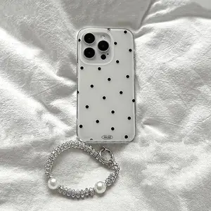 Berlaku untuk iPhone Titik Hitam Kasus ponsel 11 12 13 14 15 16 Lembut Kasus ponsel iPhone 11 PRO MAX 12 PRO MAX 13 PRO MAX 14 14PLUS 14PRO MAX 15 15PLUS 15PRO MAX 16PRO MAX Casing yang cantik X XSMAX XR 7 8PLUS Kasus po