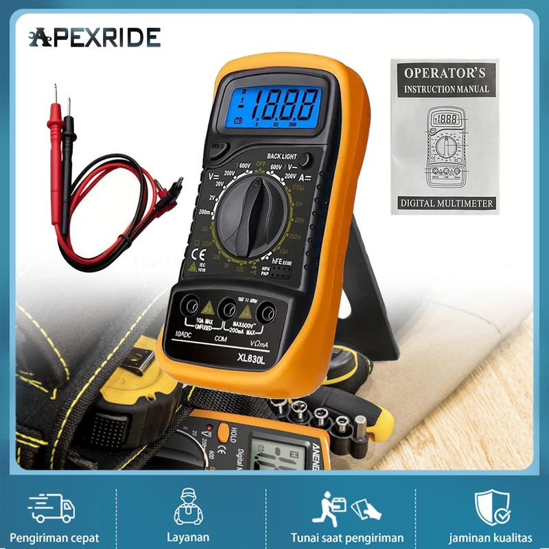 Multimeter Digital Avometer ID-Apexride Portable LCD Digital Multimeter Avometer XL830L Multimeter ...