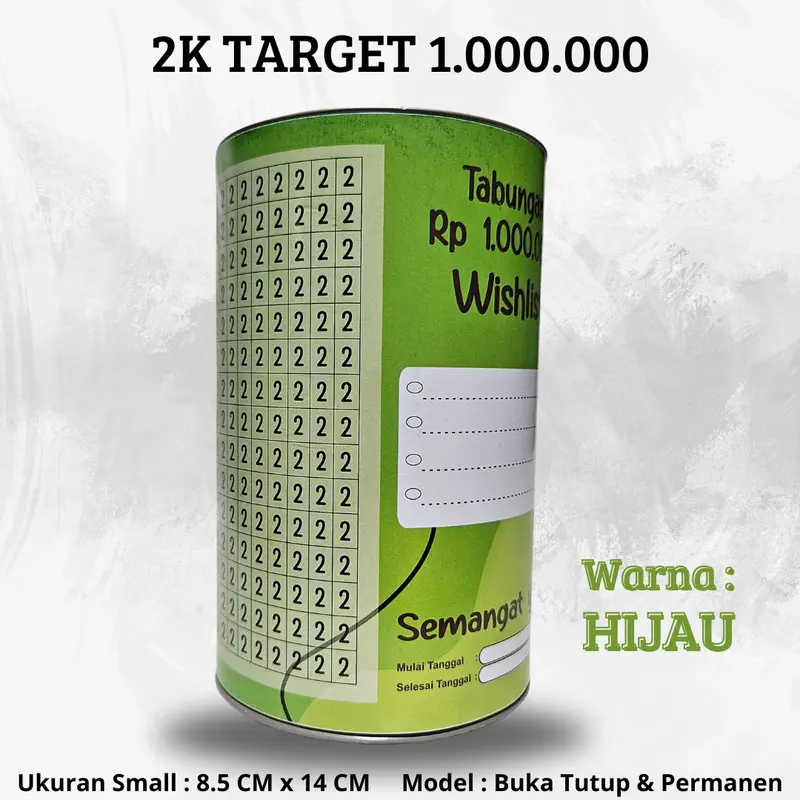 [ BISA COD ] CELENGAN TARGET MURAH 2K TARGET 1JT CELENGAN TARGET BUKA TUTUP CELENGAN SEDEKAH SUBUH TABUNGAN UANG 2