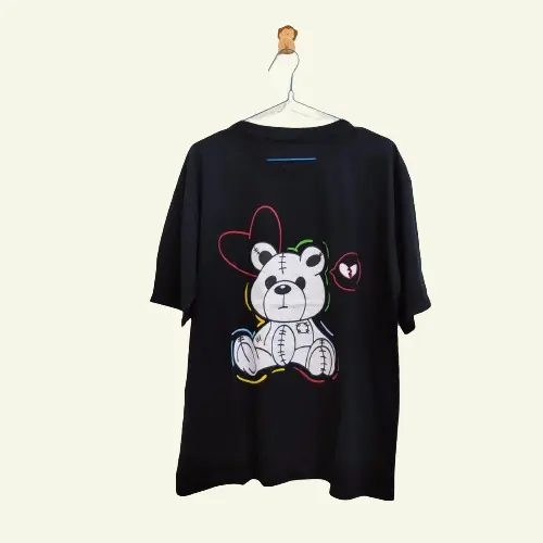 Kaos OverSize Bahan Katun Combed T-Shirt Gambar Kartun Series Atasan Lengan Pendek 4