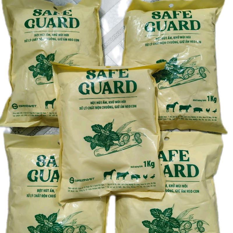 combo 5gói Safeguard 1kg giữ ấm chuồng nuôi, hút ẩm chuồng trại, khử mùi hôi cho heo con