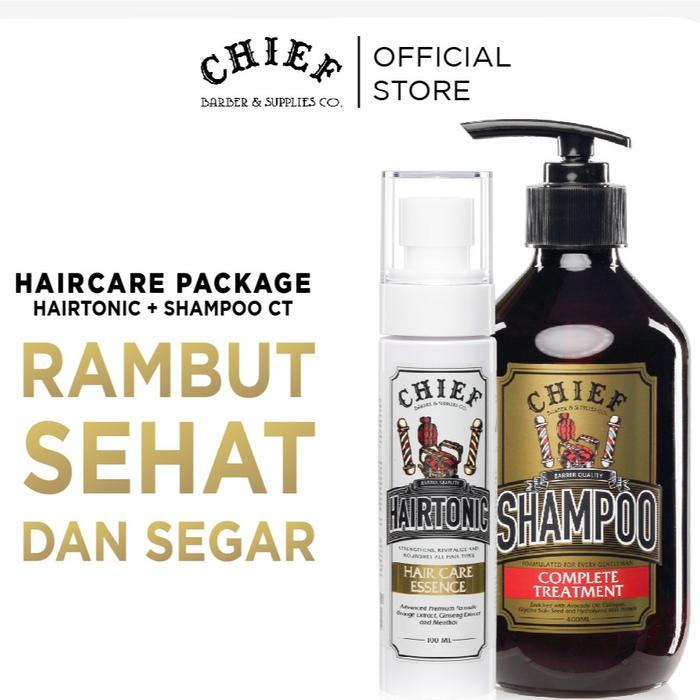 Gambar CHIEF ULTIMATE HAIR CARE PACKAGE | Chief Hairtonic + Chief Shampoo 400ml + Chief Haircaviar Mask - Hairtonic + Shampoo CT  400ml + Haircaviar dari CHIEF Official Store Kota Administrasi Jakarta Selatan 4 Tokopedia