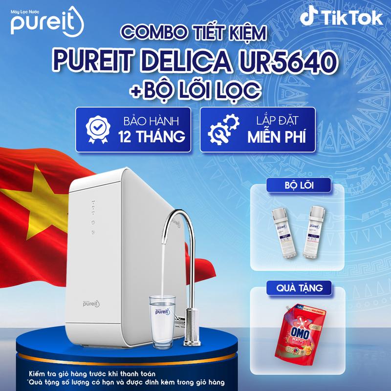 Máy lọc nước Âm tủ bếp Delica UR5640, Công suất 14.000L + Lõi lọc thô trong suốt âm tủ bếp