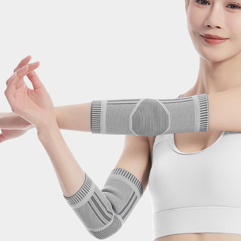 Bảo Vệ Khuỷu Tay, GOBYGO, Dệt Kim, Thoáng Khí, Đàn Hồi, Để Tập Thể Dục, Bóng Rổ, Cầu Lông, Tay Áo Bảo Vệ Cánh Tay, 1 Miếng 5