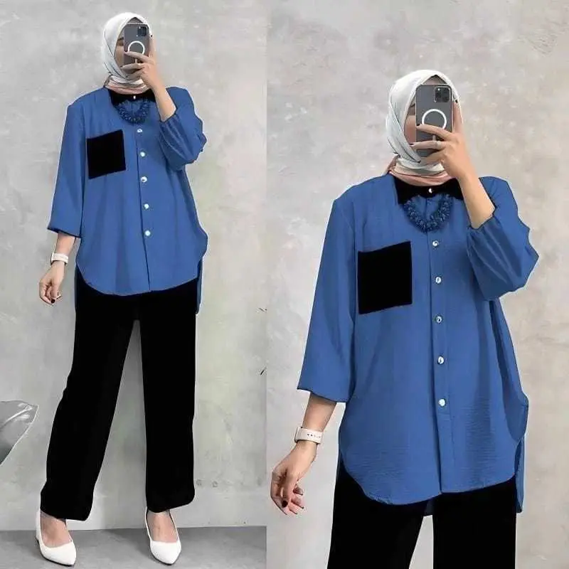 TERLARIS ONE SET CRINKLE PREMIUM // SETELAN ADELLA KOMBINASI CRINKLE AIRFLOW