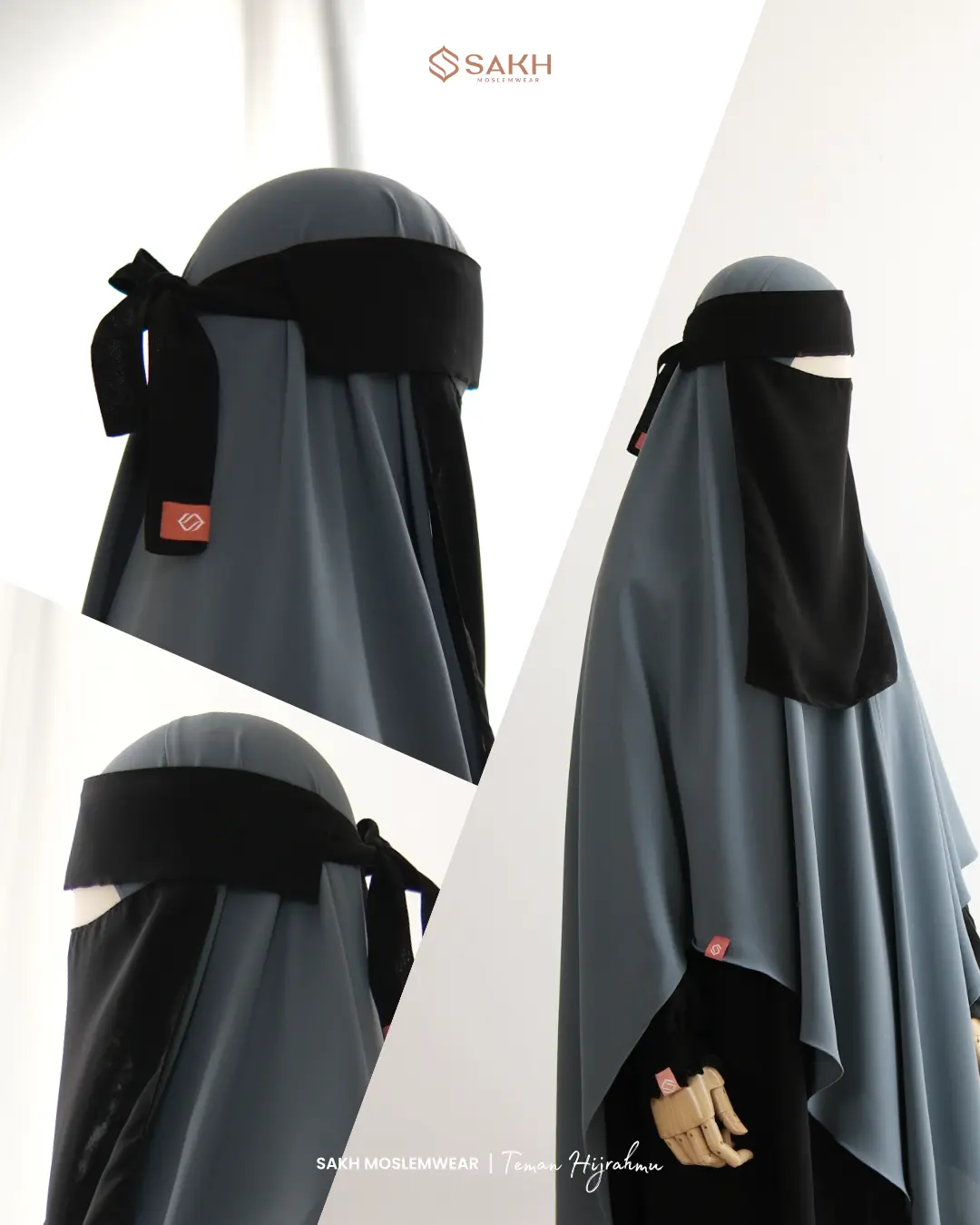 Niqab cadar bandana poni siffon arab