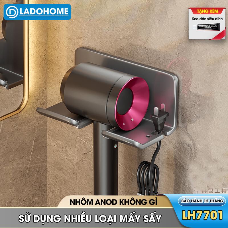 Giá treo máy sấy tóc treo tường để được đa dạng loại máy sấy LH-7701 Nhôm Anod không rỉ