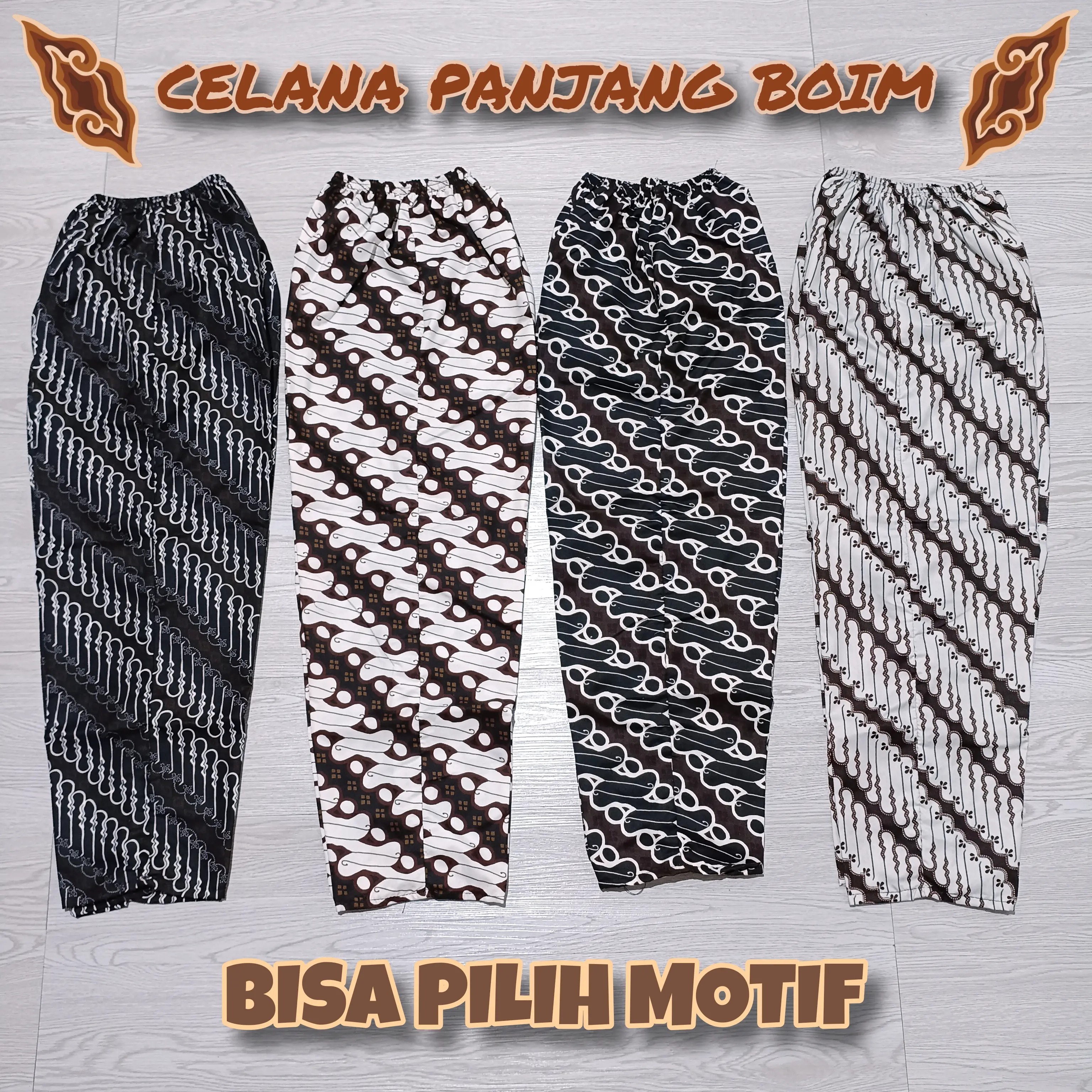 CELANA PANJANG BOIM KATUN UNTUK COWOK CEWEK ANAK REMAJA DEWASA DENGAN SAKU SAMPING KANAN SIZE S HINGGA XXL Nyaman Batik
