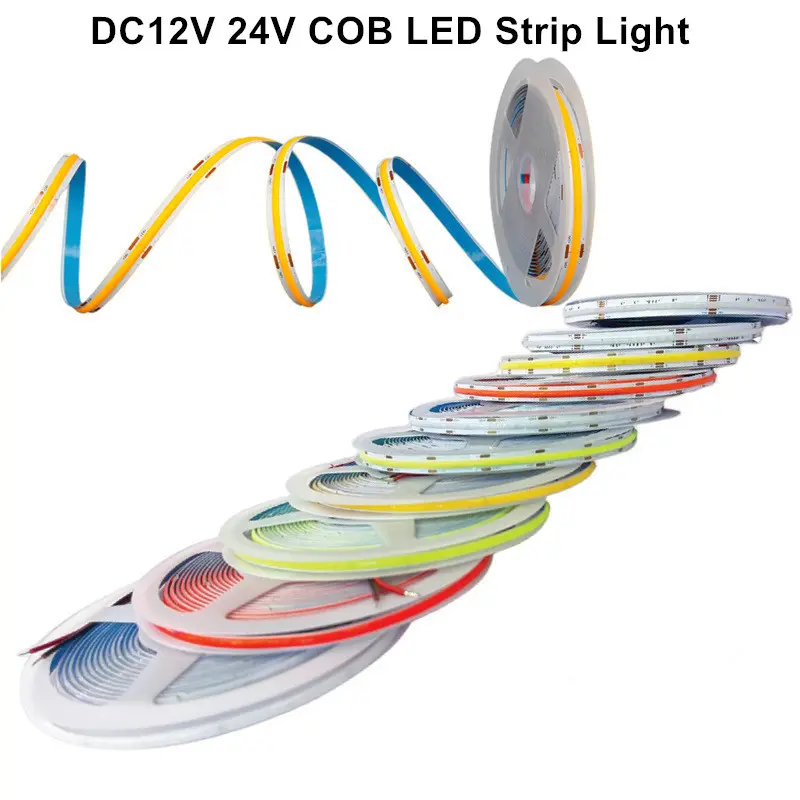 Dải đèn LED COB siêu sáng, 12V và 24V, Đèn trang trí Giáng sinh, Thích hợp cho xe tải, xe kéo và xe buýt gắn một mặt, 13 màu để bạn lựa chọn 1