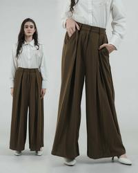 Gambar Mayoutfit Elaura Pants | Celana Twill Kulot Flare Wanita Lebaran Kondangan Office Look - Espresso, S-M dari MAYOUTFIT Kota Bandung 1 Tokopedia