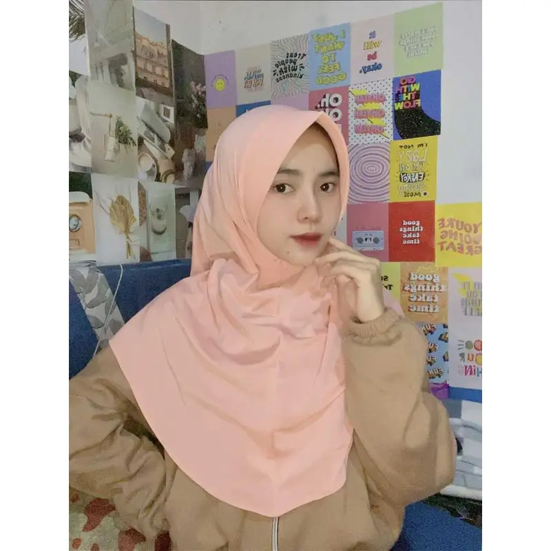 HIJAB BERGO HAMIDAH SIZE L | KERUDUNG INSTAN JERSEY | KERUDUNG MENUTUP DADA | WARNA LENGKAP 6