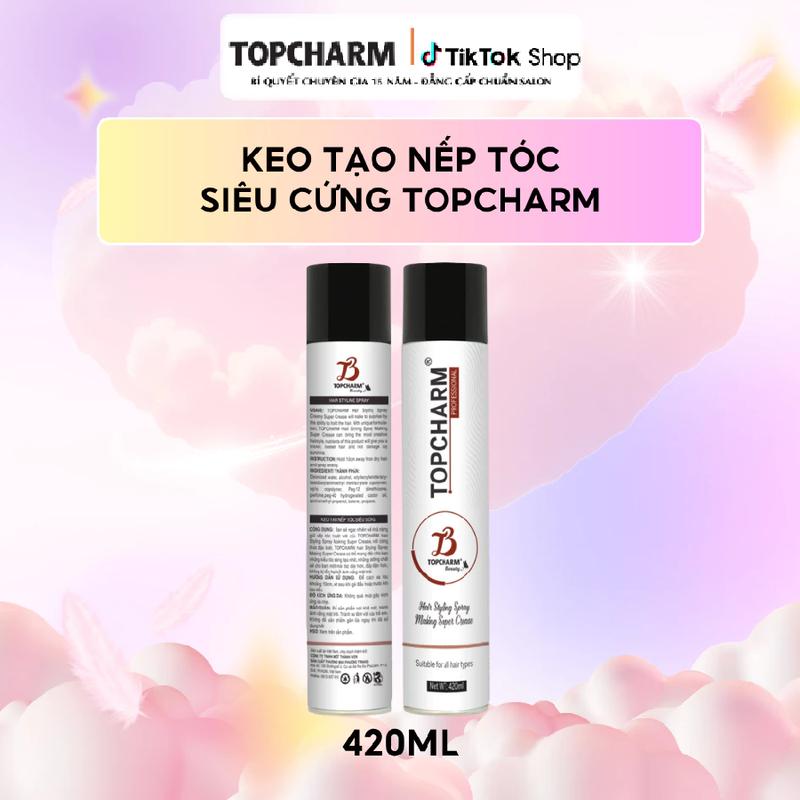 LIVE ĐỘC QUYỀN Keo xịt tạo kiểu và giữ nếp tóc siêu cứng cho nam và nữ Topcharm chính hãng