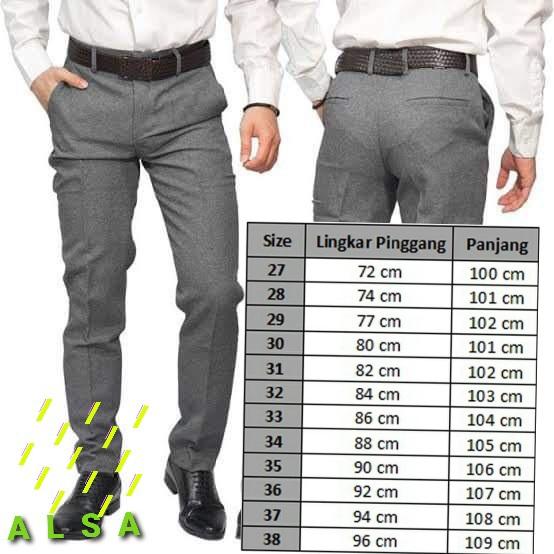 PAKET BUNDLING 1 PAKET ISI 2 CELANA PANJANG PRIA SLIMFIT FORMAL  KERJA KANTOR DEWASA hitam abu tua abu muda dan biru navy