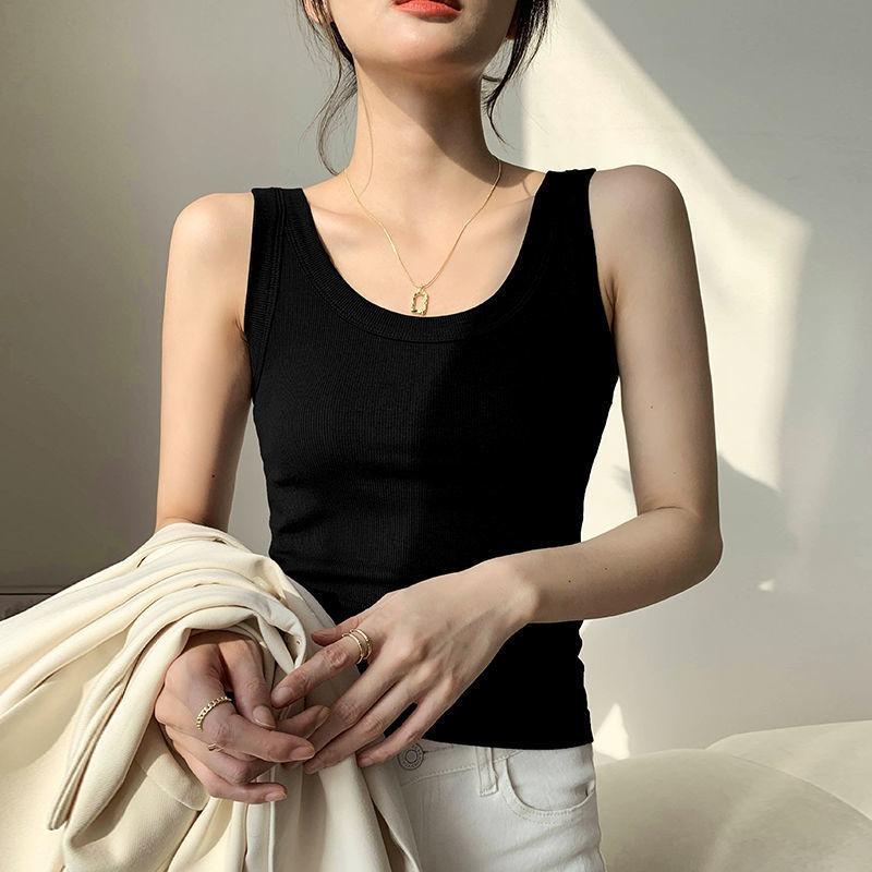 Áo Vest Cổ Yếm Lưng, Vải Modal Mới, Mỏng, Không Tay, Chống Trượt, Thích Hợp Cho Mùa Hè Và Mùa Xuân, Nữ, Cỡ 45kg-75kg áo  ba  lỗ  nữ  form  rộng  cá  tính áo  3  lỗ  có  mút  sẵn zahide  crop  top áo  lưới  đi  biển zipstring  shark  tank áo  dây  xích  sa 9