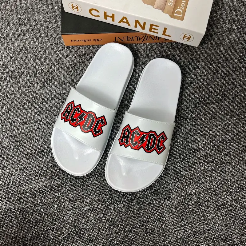Sandal Pria Sendal Selop Pylon Distro ACDC Full Karet Elastis Non Slip Sole - Shoes 2