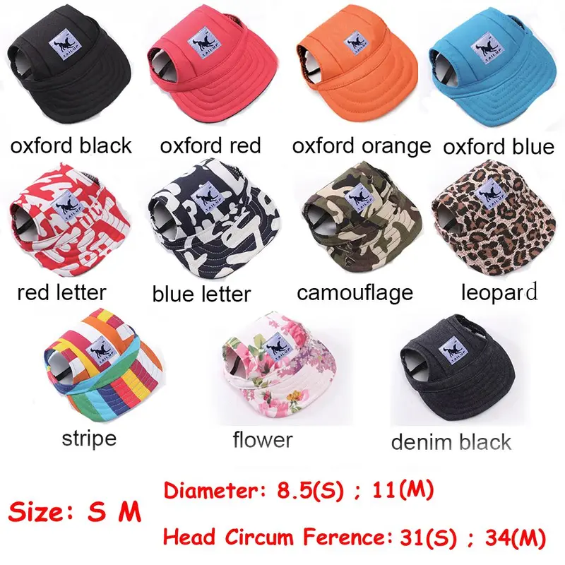 Mũ Bóng Chày Cho Thú Cưng, Có Thể Điều Chỉnh, Phong Cách Thường Ngày Mùa Hè, Làm Bằng Vải Cotton, Thiết Kế TAILUP, Thích Hợp Cho Chó, Mũ Chống Nắng 4